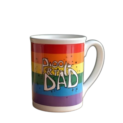 proud, dad, rainbow, mug, lgbt, pride, month transparent PNG cut-out