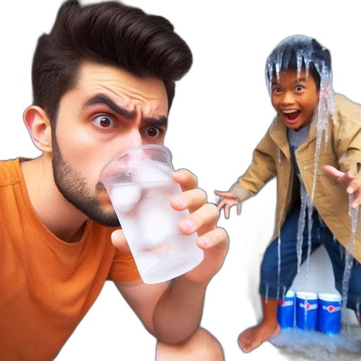 bottle, jacket, face, creature, watercolor, concept art, 3d render, photorealistic transparent PNG cut-out