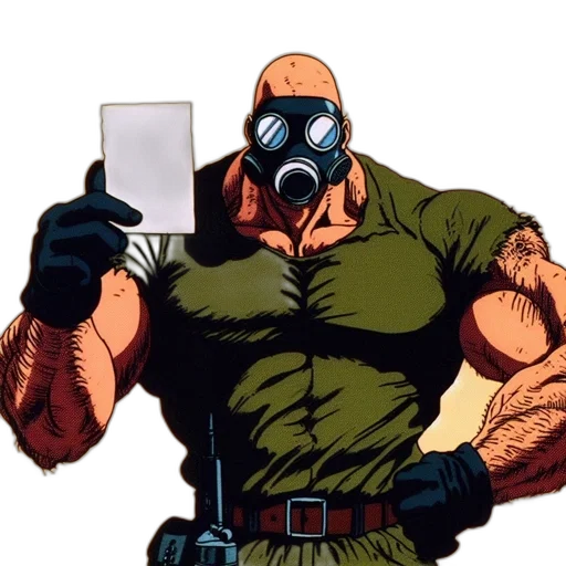 mask, weapon, robot, staff, comic book art, concept art, cartoon, cyberpunk transparent PNG cut-out