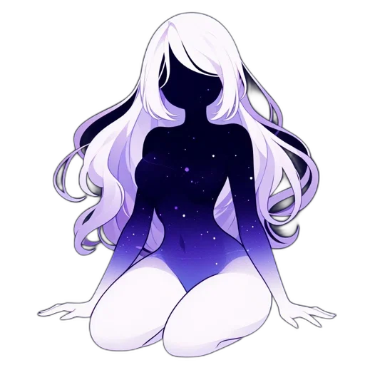 dress, creature, crown, hair, concept art, pixel art, fantasy art, watercolor transparent PNG cut-out
