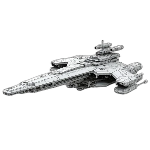 weapon, concept art, 3d render, outer space, model, futuristic, spacecraft, intricate transparent PNG cut-out