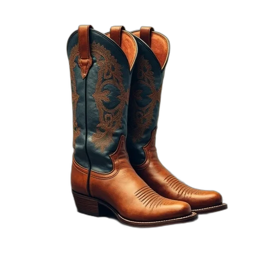 shoes, cowboy, boots, print, olivier, butler transparent PNG cut-out