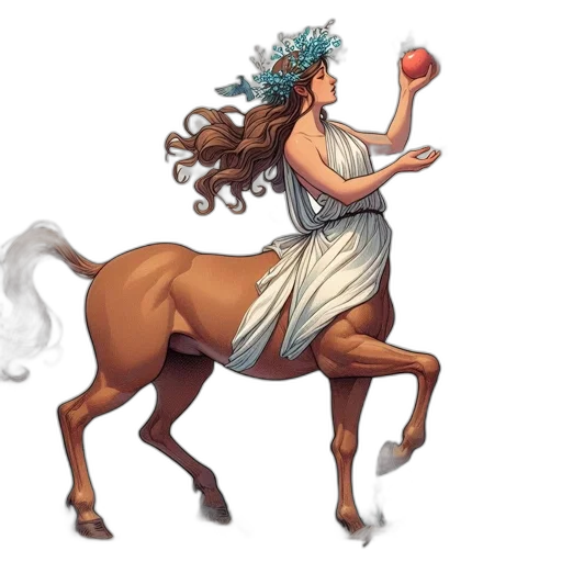 dress, fantasy art, concept art, pixel art, photorealistic, woman, rides, centaur transparent PNG cut-out