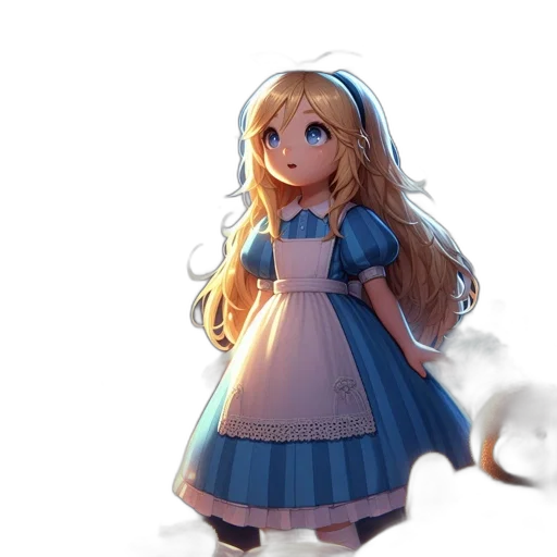 dress, staff, creature, robot, anime, concept art, 3d render, fantasy art transparent PNG cut-out