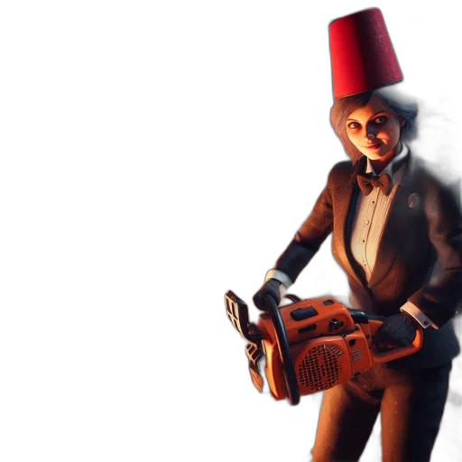 hat, staff, mask, concept art, 3d render, individual, formal, attire transparent PNG cut-out
