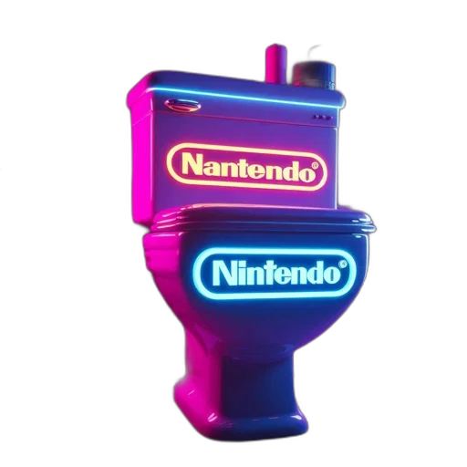 weapon, bottle, robot, furniture, vaporwave, 3d render, concept art, pixel art transparent PNG cut-out