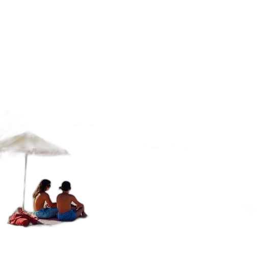 umbrella, furniture, car, jewelry, 3d render, concept art, photorealistic, beach transparent PNG cut-out