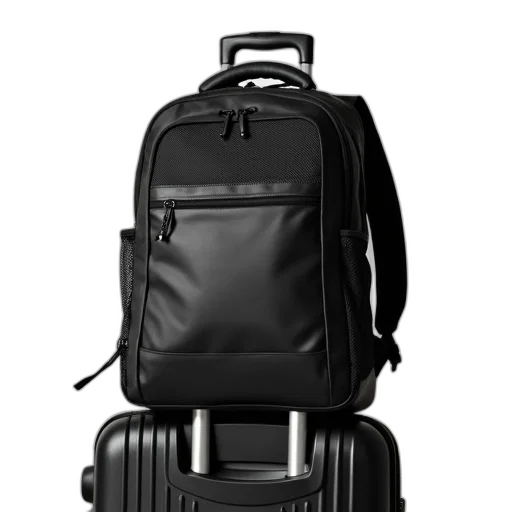 jacket, 3d render, black, backpack, mesh, panel, back, silver transparent PNG cut-out