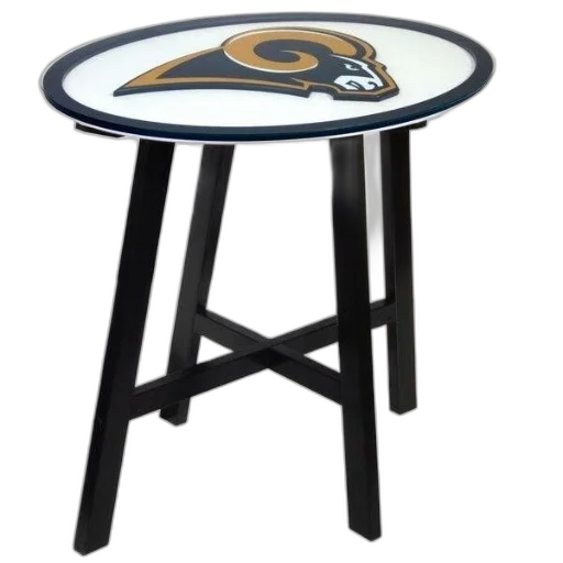 furniture, black, wooden, table, round, glass, top, featuring transparent PNG cut-out