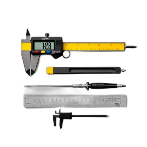 staff, weapon, set, precision, measuring, tools, displayed, white transparent PNG cut-out