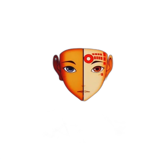 face, mask, jewelry, crown, 3d render, anime, concept art, cartoon transparent PNG cut-out