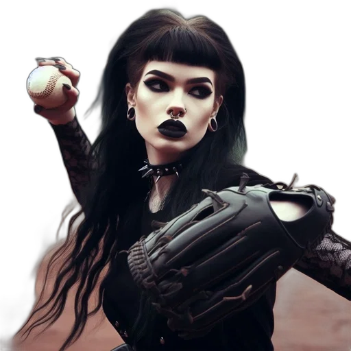 concept art, fantasy art, comic book art, photorealistic, dark, woman, gothic, aesthetics transparent PNG cut-out