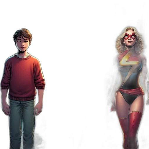 concept art, comic book art, fantasy art, 3d render, outer space, underwater, red, colorful transparent PNG cut-out