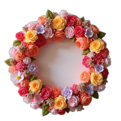crown, jewelry, flower, staff, 3d render, photorealistic, colorful, pastel transparent PNG cut-out
