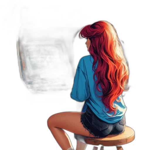 hair, dress, face, watercolor, concept art, pixel art, photorealistic, fire transparent PNG cut-out