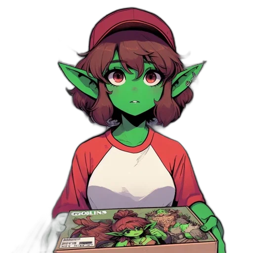 staff, food, creature, concept art, pixel art, fantasy art, anime, green transparent PNG cut-out