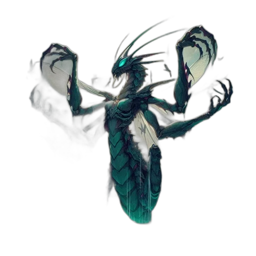 creature, dragon, mask, concept art, fantasy art, pixel art, 3d render, underwater transparent PNG cut-out