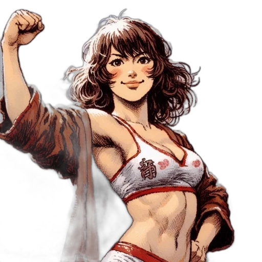 comic book art, concept art, watercolor, fantasy art, animated, woman, likely, sporting transparent PNG cut-out