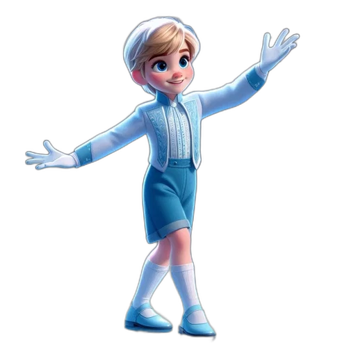 jacket, dress, robot, staff, 3d render, concept art, cartoon, photorealistic transparent PNG cut-out