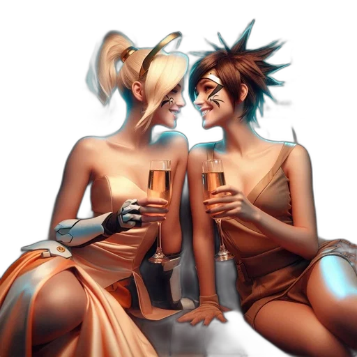 concept art, fantasy art, comic book art, anime, fire, neon lights, golden, two transparent PNG cut-out