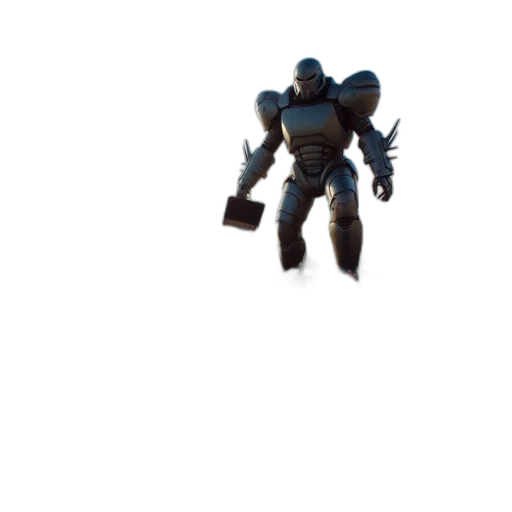 robot, creature, weapon, mask, 3d render, concept art, pixel art, comic book art transparent PNG cut-out