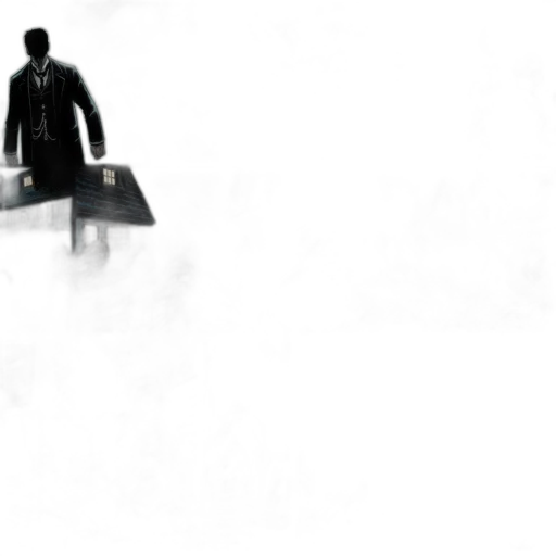 robot, jacket, staff, weapon, concept art, comic book art, 3d render, photorealistic transparent PNG cut-out
