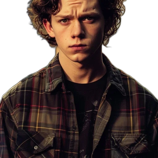 face, jacket, hair, staff, photorealistic, young, man, curly transparent PNG cut-out
