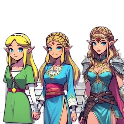 dress, crown, staff, sword, fantasy art, concept art, pixel art, comic book art transparent PNG cut-out