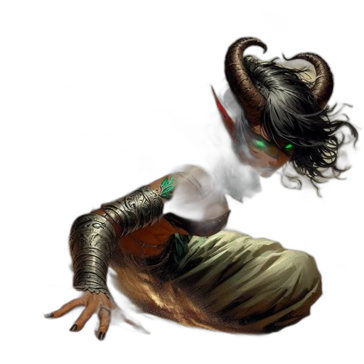 dragon, hair, creature, mask, concept art, fantasy art, photorealistic, 3d render transparent PNG cut-out