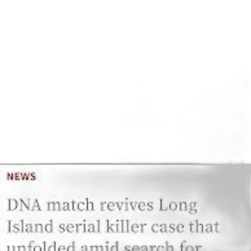 news, article, headline, reads, dna, match, revives, long transparent PNG cut-out