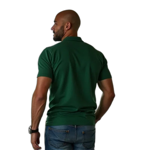 jacket, staff, 3d render, photorealistic, green, earth tones, man, shirt transparent PNG cut-out