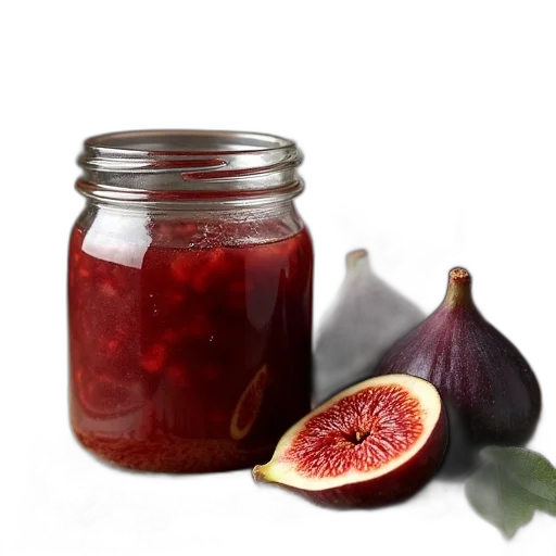 food, photorealistic, fig, jam transparent PNG cut-out