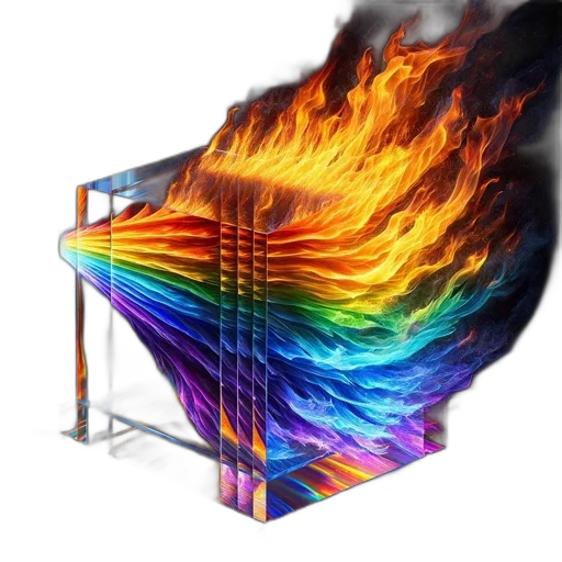 jacket, furniture, umbrella, dragon, 3d render, concept art, vaporwave, fire transparent PNG cut-out