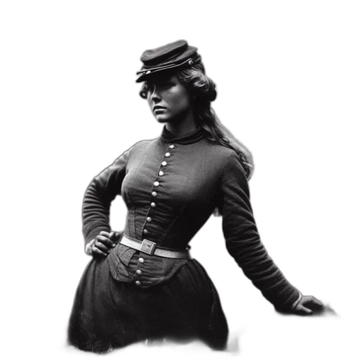 dress, hat, staff, jacket, concept art, photorealistic, 3d render, black transparent PNG cut-out