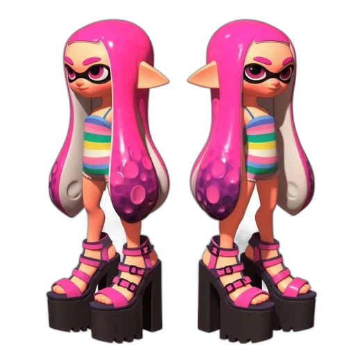 dress, shoes, 3d render, concept art, vaporwave, pixel art, pastel, neon transparent PNG cut-out