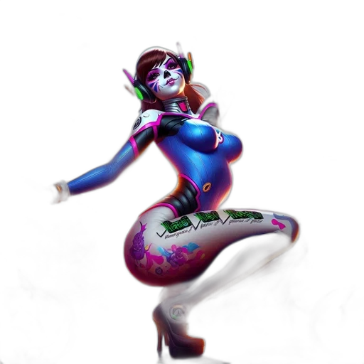 robot, staff, concept art, 3d render, fantasy art, vaporwave, neon lights, outer space transparent PNG cut-out