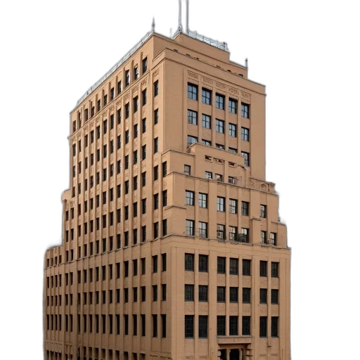 building, robot, furniture, 3d render, concept art, photorealistic, city street, tall transparent PNG cut-out