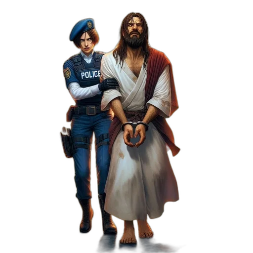 concept art, pixel art, comic book art, fantasy art, ancient, alley, stern, police transparent PNG cut-out