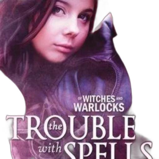 trouble, spells, book, cover, featuring, two, characters, close-up transparent PNG cut-out