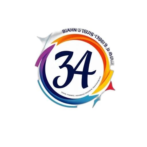 staff, 3d render, image, features, colorful, logo, number, center transparent PNG cut-out