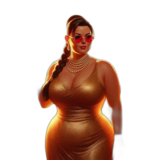 dress, jewelry, concept art, 3d render, fantasy art, photorealistic, golden, earth tones transparent PNG cut-out