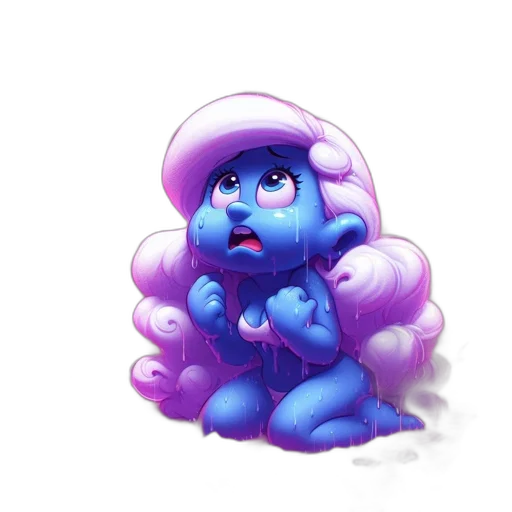 creature, hat, hair, face, concept art, fantasy art, watercolor, cartoon transparent PNG cut-out