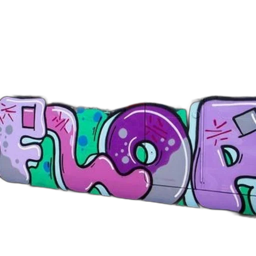 vaporwave, concept art, cartoon, fantasy art, colorful, graffiti, train, reads transparent PNG cut-out