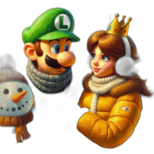 crown, hat, pixel art, concept art, 3d render, fantasy art, snow, green transparent PNG cut-out