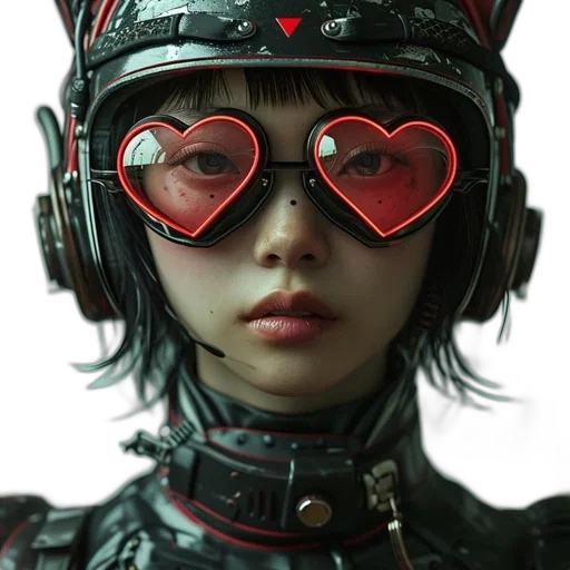 robot, mask, face, cyberpunk, concept art, comic book art, fantasy art, red transparent PNG cut-out
