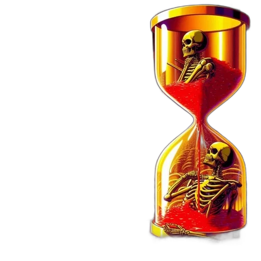 bottle, concept art, image, portrays, surreal, landscape, giant, hourglasses transparent PNG cut-out