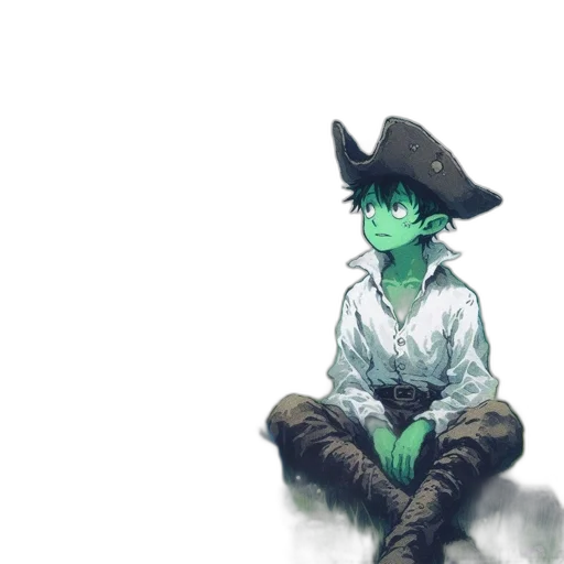 hat, mask, staff, creature, watercolor, fantasy art, concept art, pixel art transparent PNG cut-out