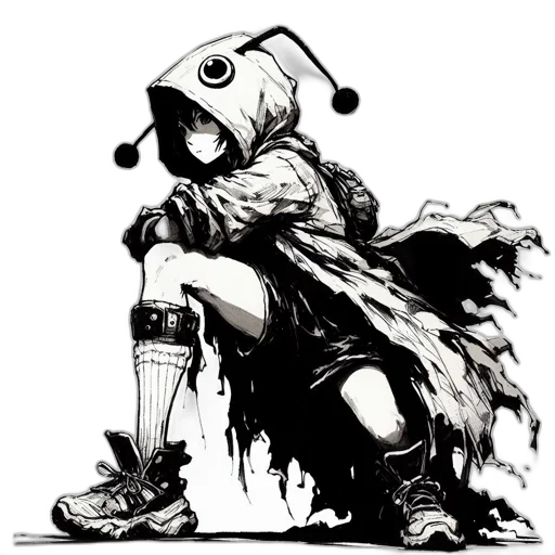 robot, mask, creature, weapon, comic book art, concept art, cyberpunk, fantasy art transparent PNG cut-out