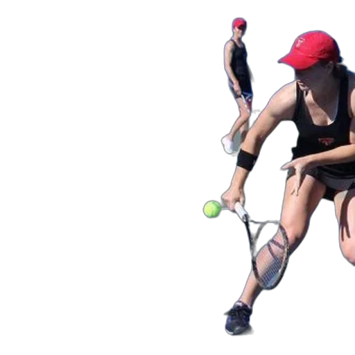 3d render, photorealistic, concept art, female, tennis, player, red, hat transparent PNG cut-out