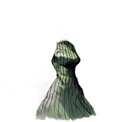 hat, mask, creature, hair, concept art, 3d render, watercolor, pixel art transparent PNG cut-out
